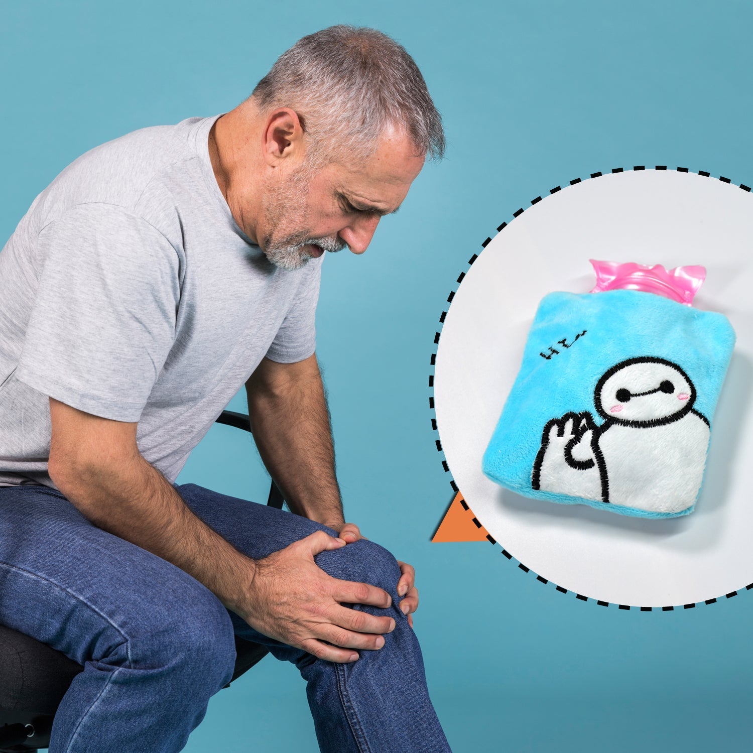 6525 Blue Baymax small Hot Water Bag with Cover for Pain Relief, Neck, Shoulder Pain and Hand, Feet Warmer, Menstrual Cramps. DeoDap 6525 Blue Baymax small Hot Water Bag with Cover for Pain Relief, Neck, Shoulder Pain and Hand, Feet Warmer, Menstrual Cramps. DeoDap